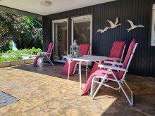 Terrasse Ansicht 3 FREISTEHENDER BUNGALOW MIT KELLER UND GROSSER GARAGE IN FELDRANDLAGE VON TITZ-AMELN ZU VERKAUFEN...