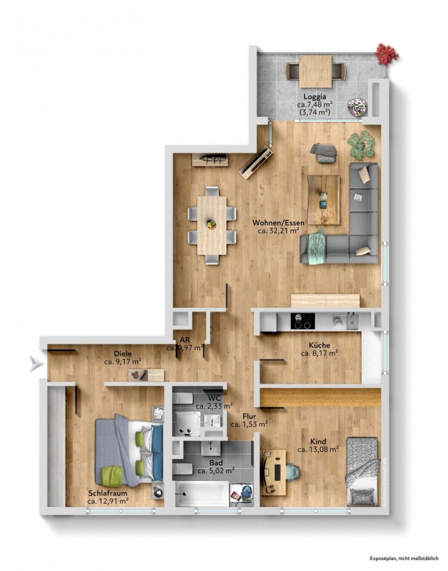 Grundriss Etagenwohnung Hilden