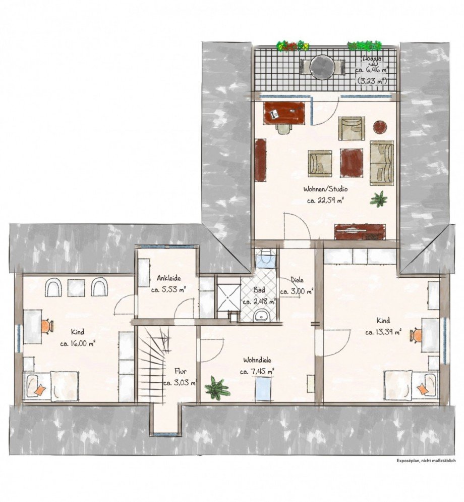 Dachgeschoss Einfamilienhaus Meerbusch/Lank-Latum