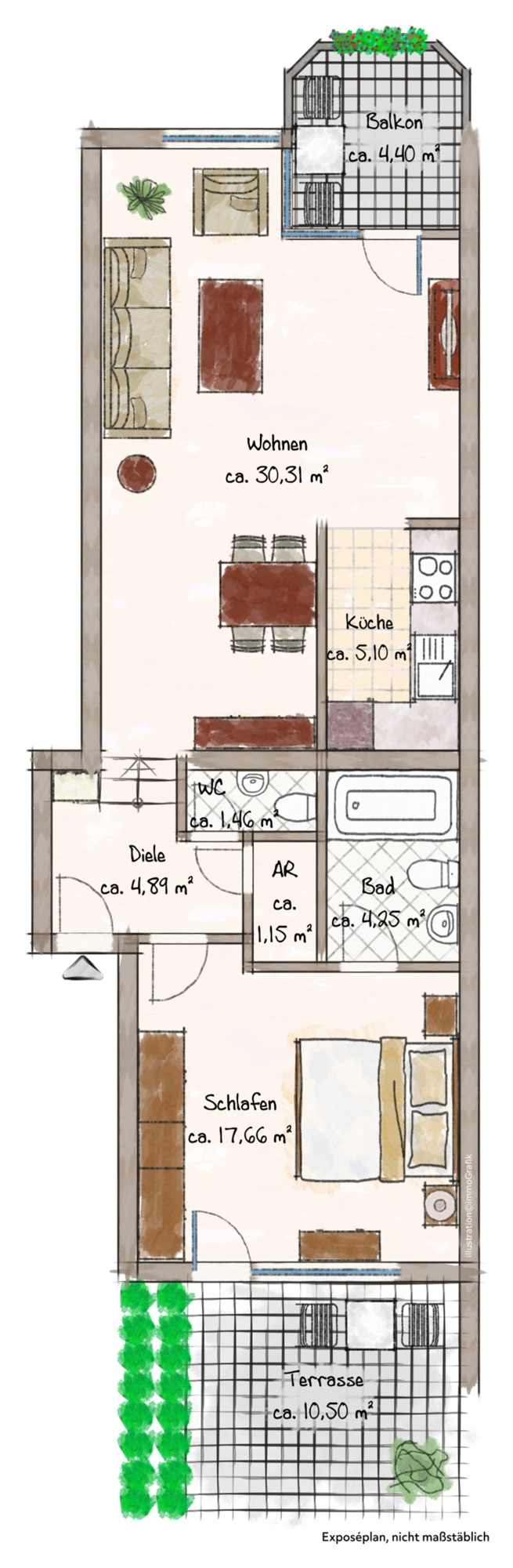 Grundriss Erdgeschosswohnung Meerbusch/B�derich