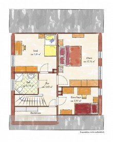 Dachgeschoss KLEINES EINFAMILIENHAUS MIT GARAGE UND TOLLEM GARTEN IN NEUSS-REUSCHENBERG ZU VERMIETEN...