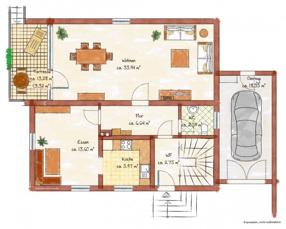 Erdgeschoss Einfamilienhaus Meerbusch/B�derich