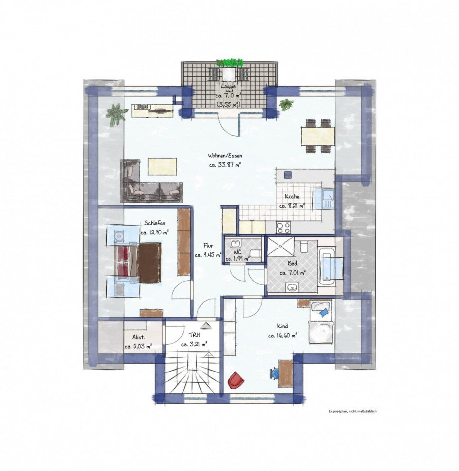 Dachgeschoss-Einliegerwohnung Einfamilienhaus Meerbusch/Str�mp