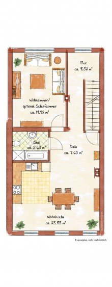 Obergeschoss VERMIETETES HAUS MIT IMBISS UND WOHNUNG IN ZENTRALER LAGE VON BEDBURG ZU VERKAUFEN...