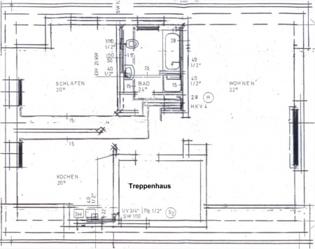 Grundriss Dachgeschosswohnung Meerbusch / B�derich
