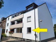 R�ckansicht BEREITS FREI: RENOVIERTE WOHNUNG MIT EINBAUK�CHE, BALKON UND GARAGE IN ILVERICH ZU VERMIETEN...