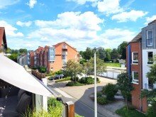 Balkon Ausblick VERMIETETE DACHGESCHOSS-WOHNUNG MIT SONNENBALKON UND GARAGE IN GREVENBROICH-CITY ZU VERKAUFEN...