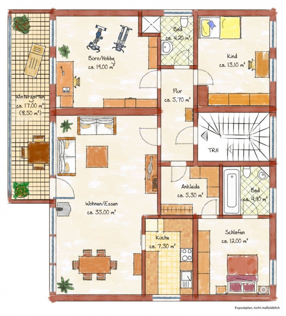 Grundriss Etagenwohnung Neuss/Bolssiedlung