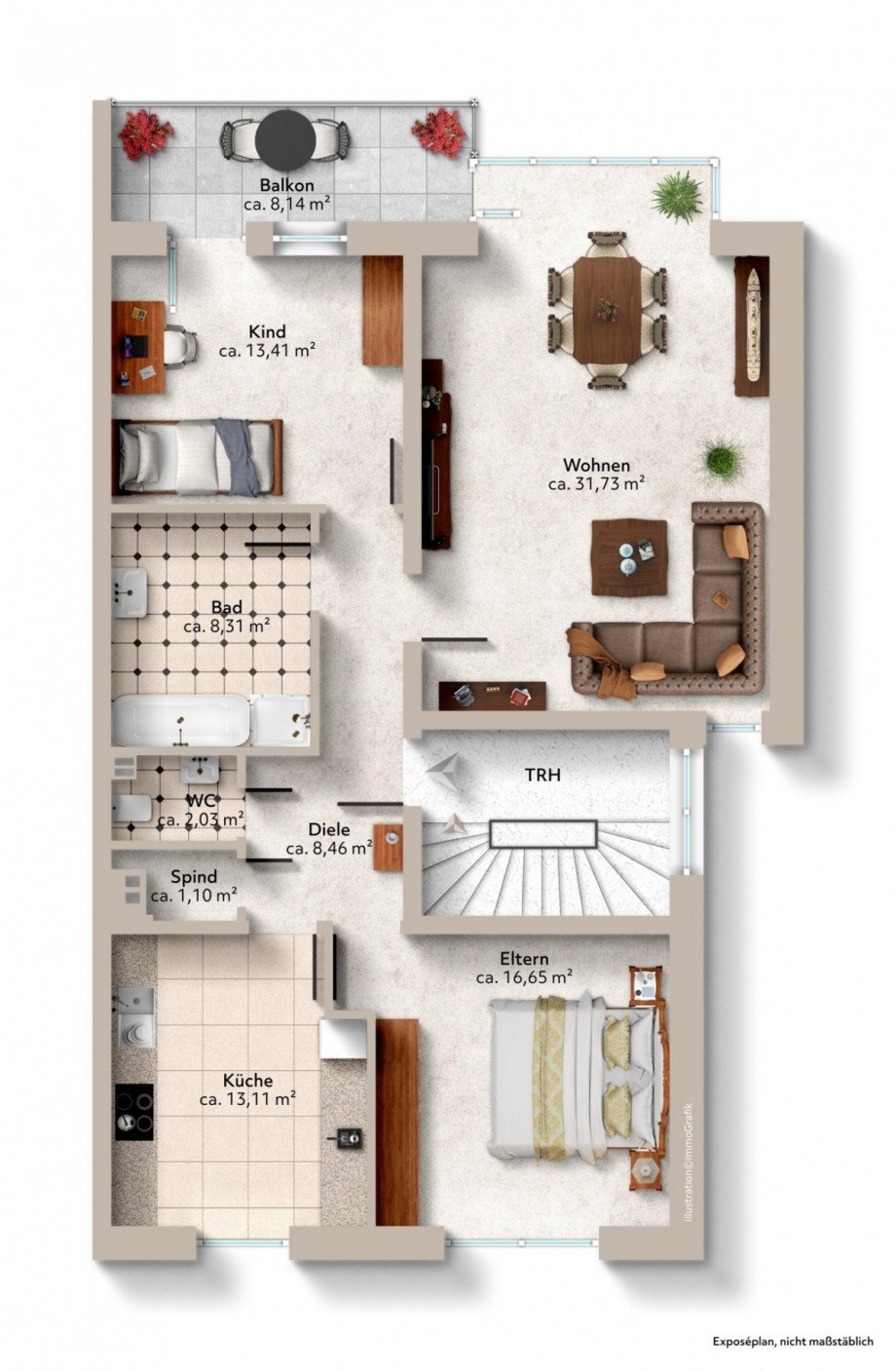 Grundriss Etagenwohnung Grevenbroich/Gustorf