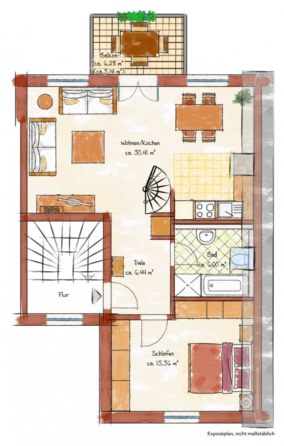 Dachgeschoss Maisonettewohnung Meerbusch/B�derich