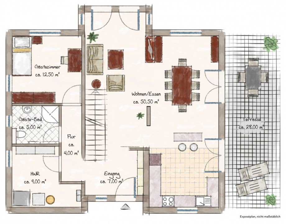 Erdgeschoss Einfamilienhaus Meerbusch/Str�mp