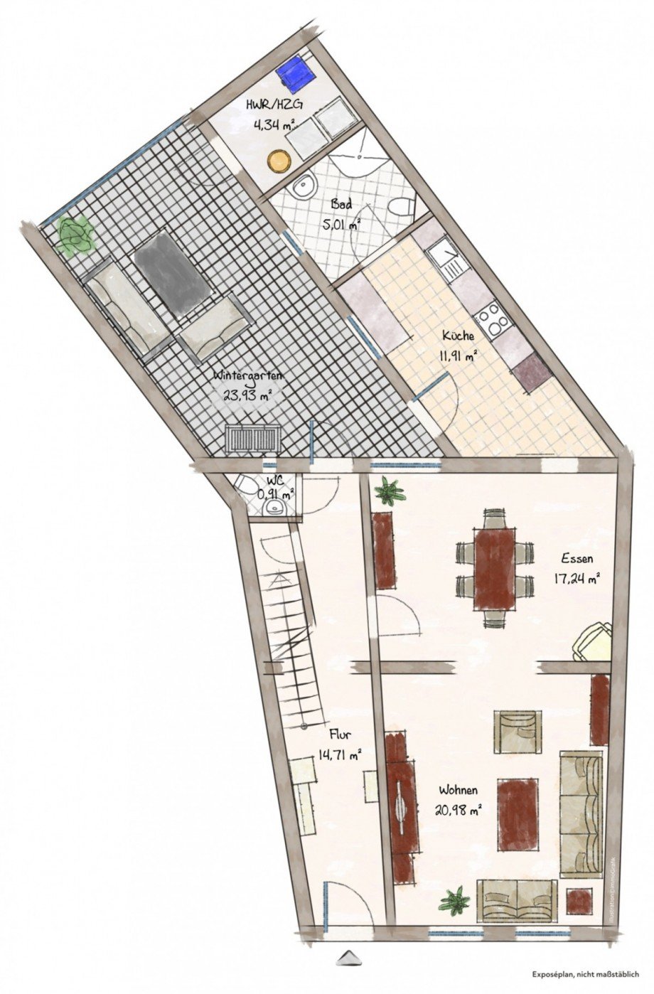 Erdgeschoss Reihenhaus Bedburg/Lipp