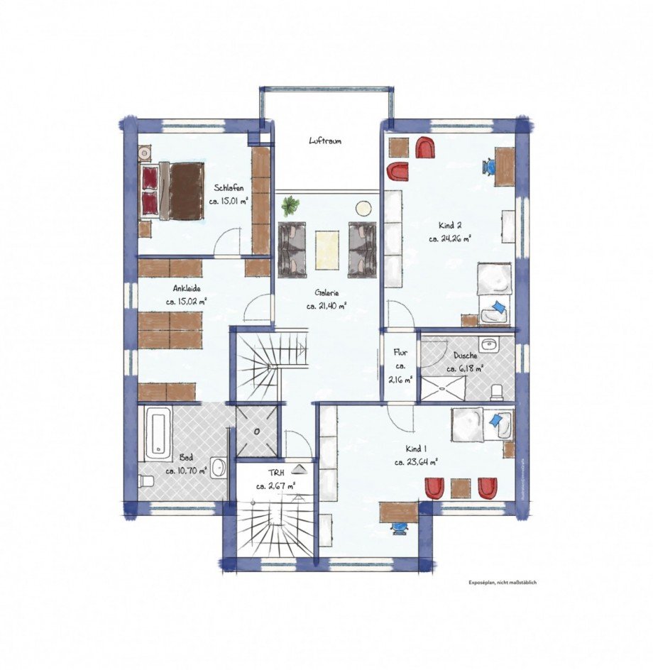 Obergeschoss Einfamilienhaus Meerbusch/Str�mp