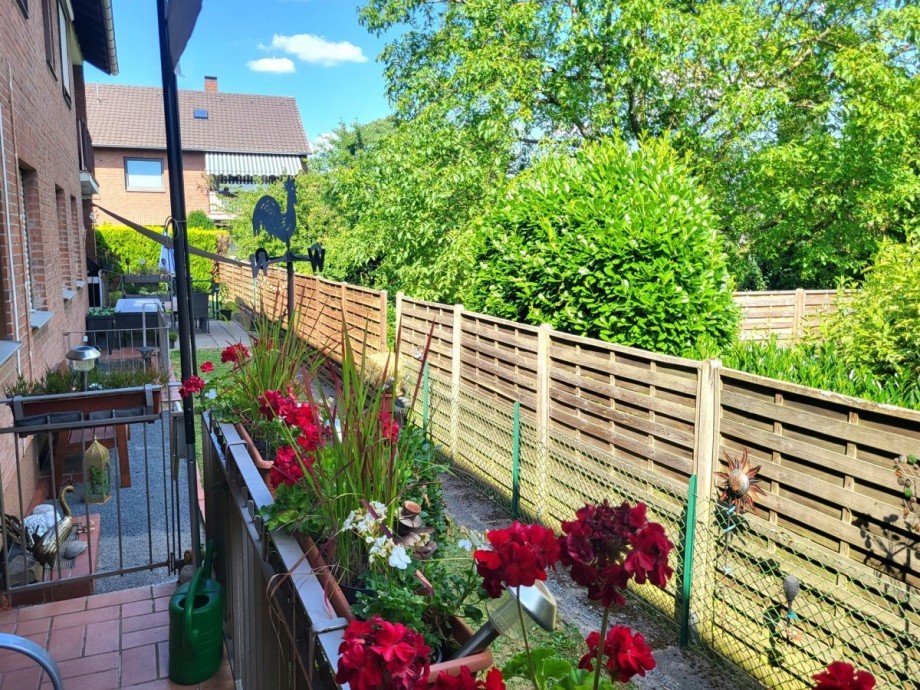 Balkon Ausblick Erdgeschosswohnung Grevenbroich/Orken