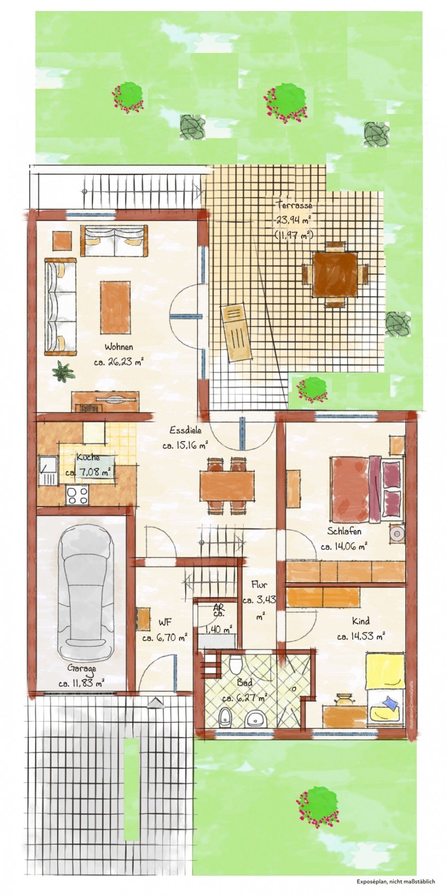 Erdgeschoss - Hochparterre Bungalow Meerbusch/Str�mp