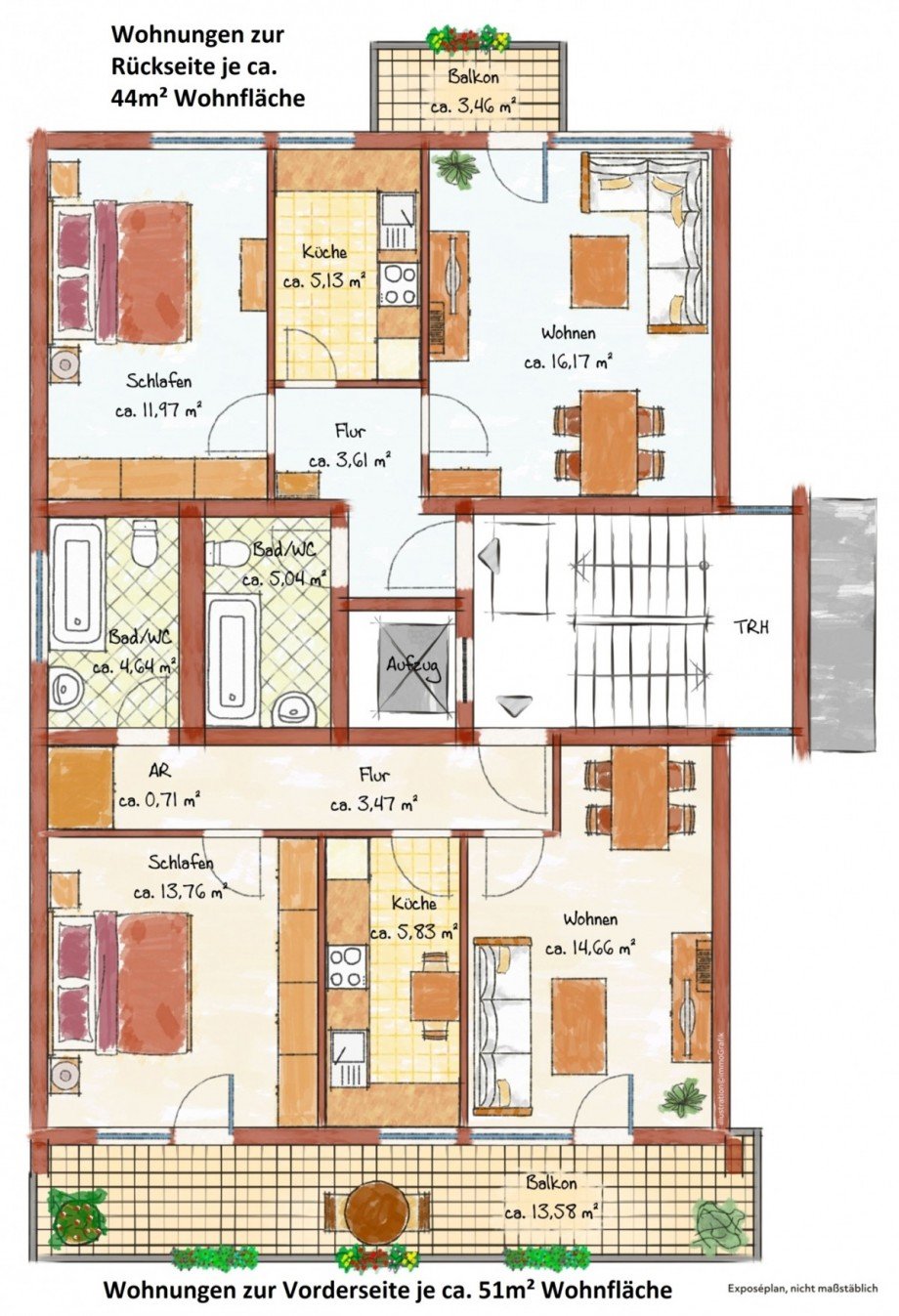 Grundriss Mehrfamilienhaus D�ren