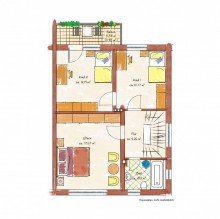 Obergeschoss DOPPELHAUSH�LFTE MIT GARAGE UND KELLER IN ZENTRALER LAGE VON FRIMMERSDORF ZU VERKAUFEN...