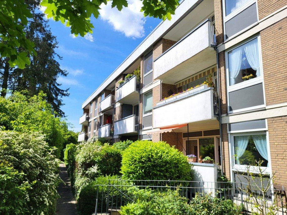 R�ckansicht Etagenwohnung Meerbusch/B�derich